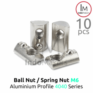 Ball Nut / Spring Nut sliding M6 Aluminium Profile 4040 Series Isi 10pcs