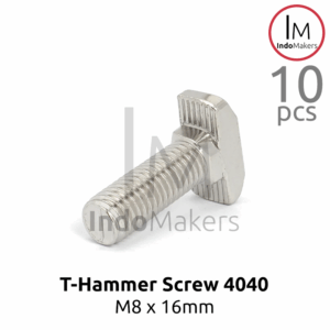 T-Hammer / T Bolt / T Nut Hammer Screw Aluminium Profile 4040 M8x16 Isi 10pcs