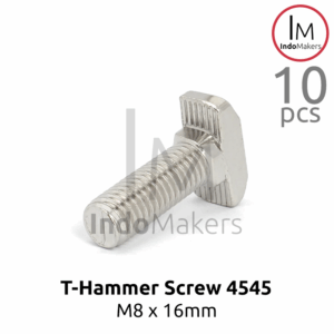 T-Hammer / T Bolt / T Nut Hammer Screw Aluminium Profile 4545 M8x16 Isi 10pcs