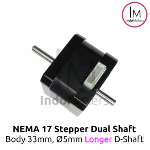 NEMA 17 Stepper Motor 3D Printer CNC Longer Dual Shaft 5mm Length 33mm