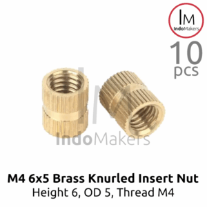 M4 6x5 Brass Insert Nut / Brass Hot Melt Nut Thread M4 / Drat M4 isi 10 pcs