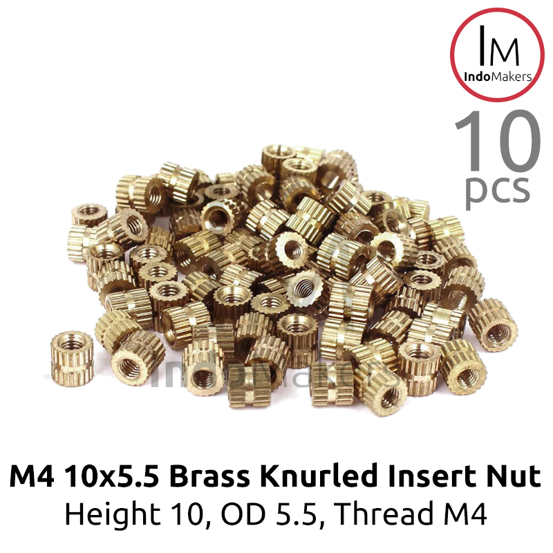M4 10x5.5 Brass Insert Nut / Brass Hot Melt Nut Thread M4 / Drat M4 isi 10 pcs - Image 4