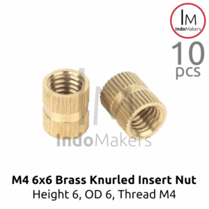 M4 6x6 Brass Insert Nut / Brass Hot Melt Nut Thread M4 / Drat M4 isi 10 pcs