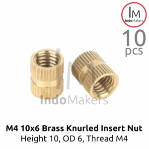 M4 10x6 Brass Insert Nut / Brass Hot Melt Nut Thread M4 / Drat M4 isi 10 pcs