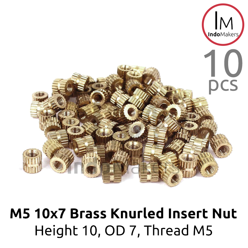 M5 10x7 Brass Insert Nut / Brass Hot Melt Nut Thread M5 / Drat M5 isi 10 pcs - Image 4