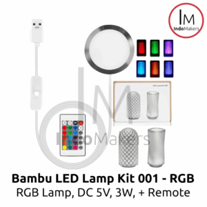 3D Printer Project Kit - Bambu LED Lamp Kit 001 - RGB - with Remote