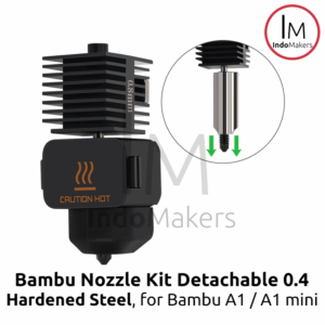 3D Printer Parts Bambu Lab Hotend A1 / A1 mini Series Heatsink and Hardened Nozzle Easy Swap 0.4mm