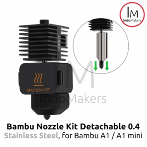3D Printer Parts Bambu Lab Hotend A1 / A1 mini Series Heatsink and Stainless Steel Nozzle Easy Swap 0.4mm