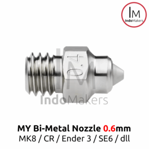 3D Printer MY Bi-Metal Hardened Steel Nozzle 0.6mm MK8 / SE6 / Ender / CR Compatible