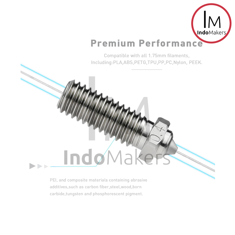 3D Printer MY Bi-Metal Hardened Steel Nozzle 0.4mm Volcano Compatible - Image 4