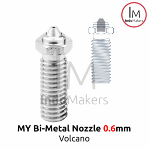 3D Printer MY Bi-Metal Hardened Steel Nozzle 0.6mm Volcano Compatible