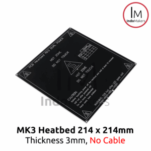 MK3 Aluminium Heatbed / Heat Bed 214 x 214 Dual 12/24 VDC No Cable - NORMAL