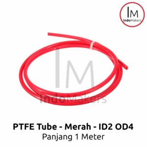PTFE Teflon Tube 100cm ID 2mm OD 4mm for 1.75mm Filament - Merah