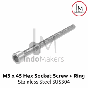 Hex Socket Cap Screw Ring Set Stainless Steel M3 x 45mm