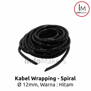 Kabel Wrapping Spiral 12mm - HITAM