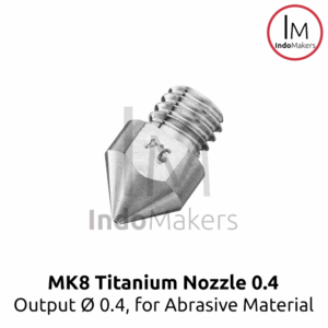 Titanium 3D Printer Nozzle MK8 0.4 diameter, 1.75 Filament Diameter
