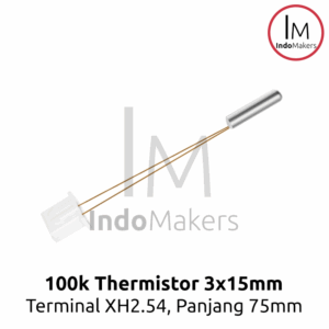3D Printer Thermistor 100k M3 x 15 XH2.54 Connector 75mm