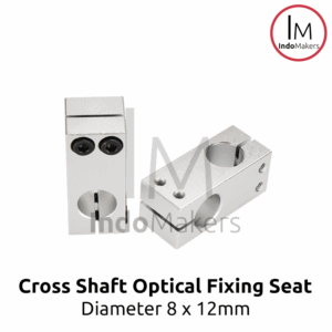 Aluminium Cross Shaft Optical Fixing Seat / Block 8 x 12mm
