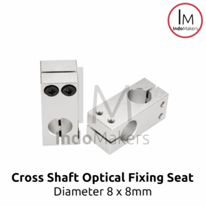 Aluminium Cross Shaft Optical Fixing Seat / Block 8 x 8mm