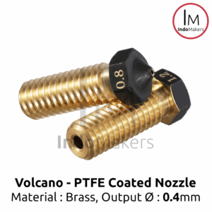 PTFE Teflon Coated Volcano Brass 3D Printer Nozzle 0.4mm 1.75mm Filament